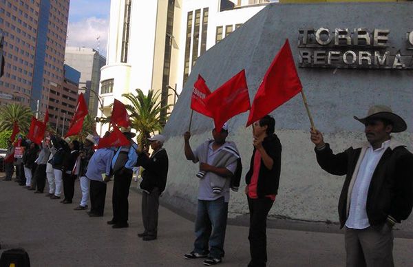 Exigen justicia con cadena humana en el DF