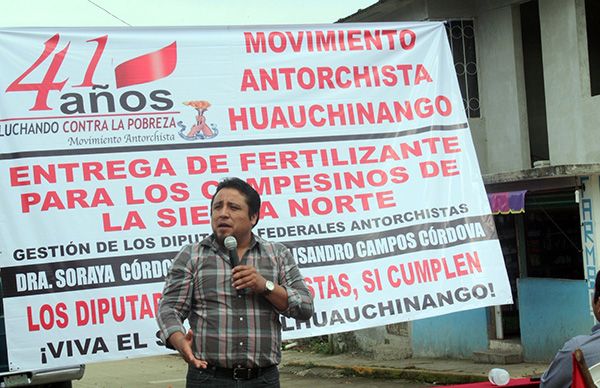 Logra Antorcha 440 mil pesos en fertilizante para campesinos