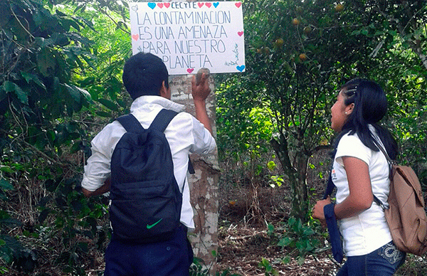 Estudiantes potosinos realizan acciones a favor del medio ambiente