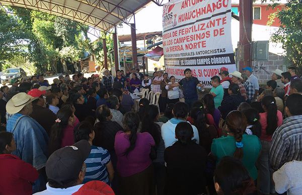 Reciben apoyo al campo en la Sierra Norte