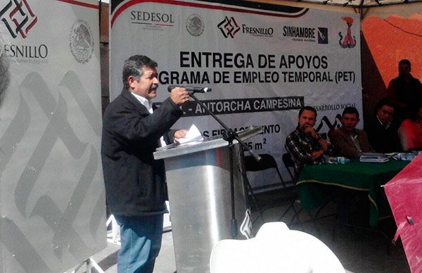 Antorchistas de Fresnillo piden a  alcalde entrega de apoyos sociales y obras  