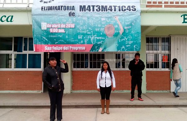 Alumnos de la Epo 239 realizaron eliminatoria de matemáticas 