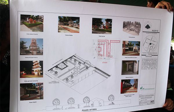 Diputado Fernando González presenta proyecto de remozamiento de la Plaza Cívica del Pueblo