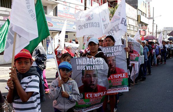 Se solidarizan antorchistas ixtapaluquenses con lucha en Ecatepec