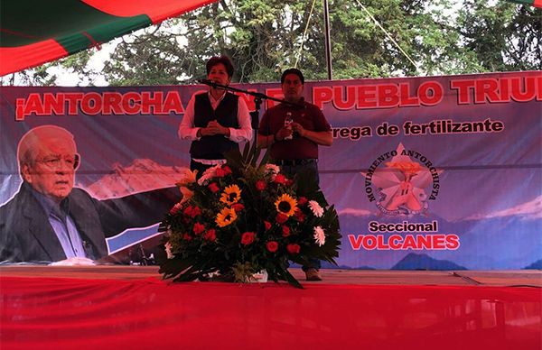 Entrega Antorcha 2,500 toneladas de fertilizante a campesinos