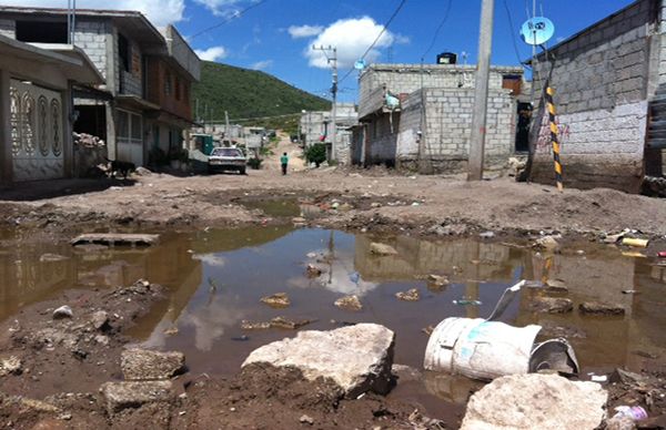 Intransitables, las calles de Pachuca a causa de las lluvias