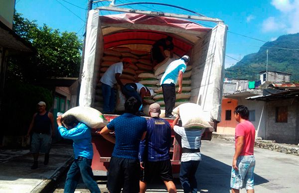 Entregan 150 toneladas de maíz en la zona Otomí Tepehua