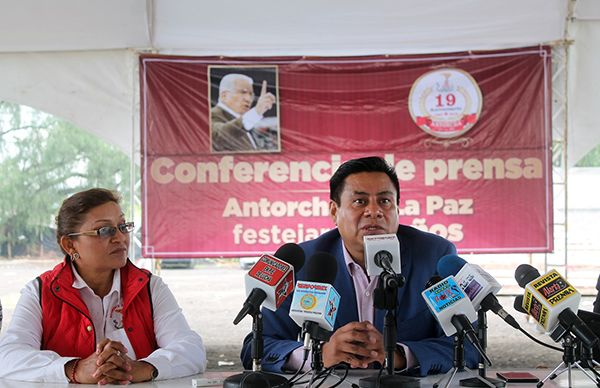 Antorcha celebrará 19 años de lucha contra la pobreza en La Paz