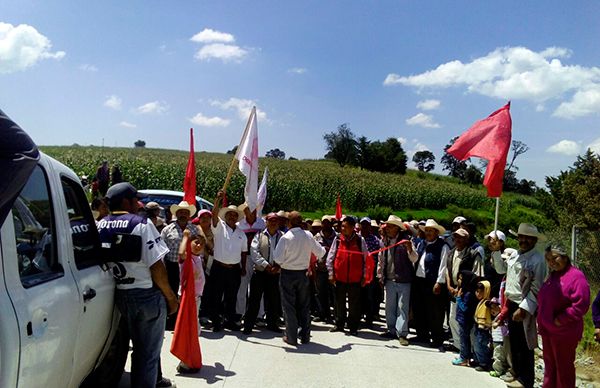 Antorcha inaugura vialidad en Jiquipilco