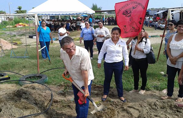 Inician obras en el preescolar Margarita Morán Véliz de Coatzacoalcos