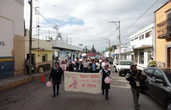 Convocan a caminata por el Día Internacional del Cáncer de Mama en Villa Hidalgo