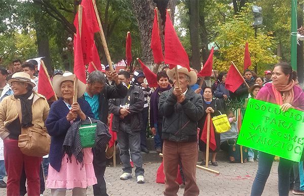  Antorchistas de Tlaxcala exigen solución a conflictos en colonias