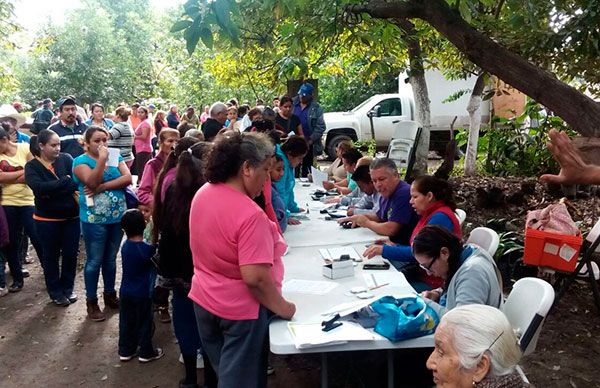 Reciben agroincentivos 500 campesinos de cinco municipios 