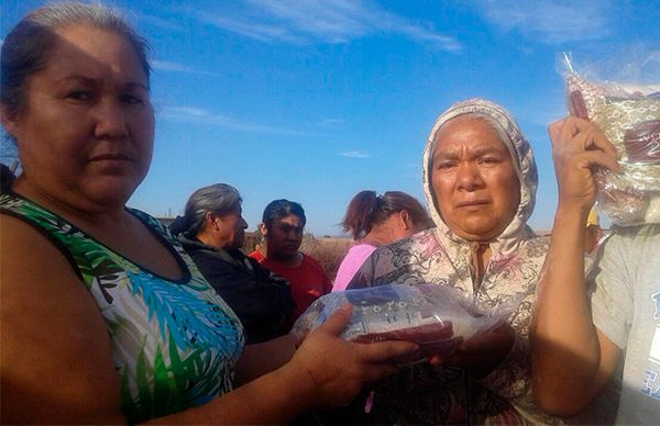 Benefician a familias antorchistas con apoyos alimenticios en el Valle de San Quintín