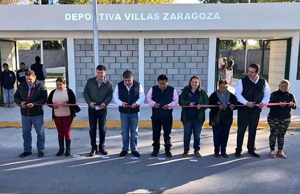 Inauguración de la Unidad Deportiva Villas Zaragoza, un logro de los Diputados antorchistas