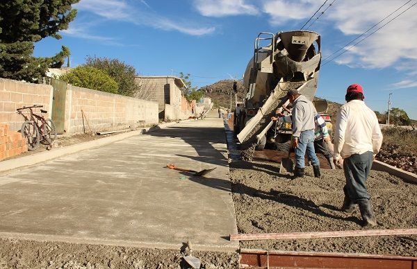 Concluyó la pavimentación de la calle El Pedregal en la cabecera municipal de Villa Hidalgo