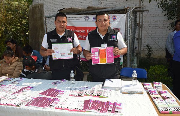 UEPAVIG Chimalhuacán participa en jornada de prevención de la violencia y la salud