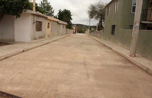 Concluida la pavimentación de la Av.México en Villa Hidalgo.