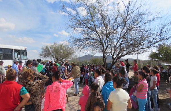 Antorchistas de La Reforma celebran fiestas decembrinas en Salinas.