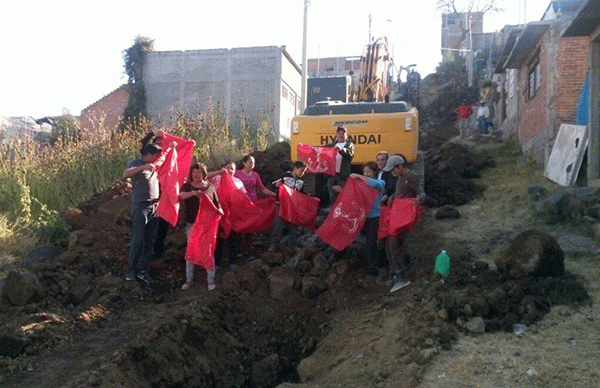 Meten drenaje a colonia Jorge Obispo, de Morelia