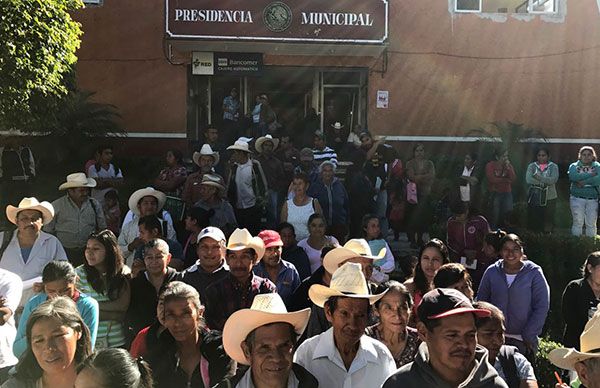 Inconforme Antorcha por actitud del alcalde de Chapulhuacán