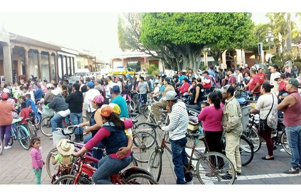 Ignora edil de Tangancícuaro a ciclistas