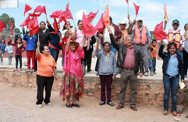 Villa Hidalgo: arranca techumbre de la explanada de Pedrera del Tanquito