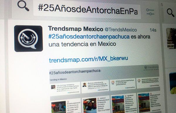 Difunden en redes sociales 25 aniversario de Antorcha en Pachuca