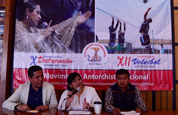 Realizará Antorcha Concurso de Declamación y Torneo de Voleibol