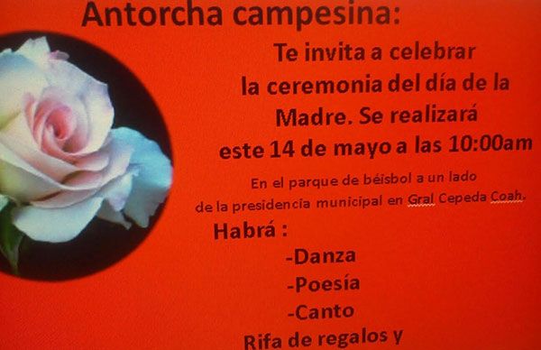 Invitación a Festival del Día de la Madres en General Cepeda