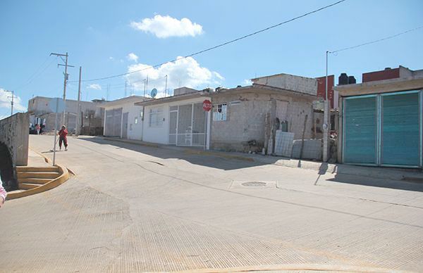 Concluye pavimentación de calles en la colonia Cristina Rosas Illescas