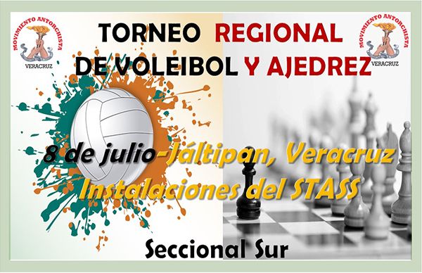 Antorcha realizará torneo regional de Voleibol y Ajedrez en la zona sur de Veracruz