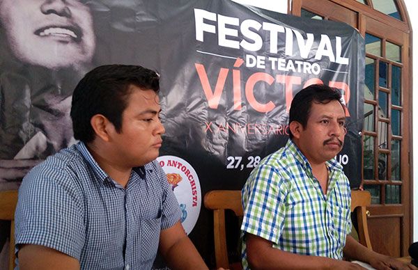 Anuncian antorchistas Festival de Teatro Víctor Puebla