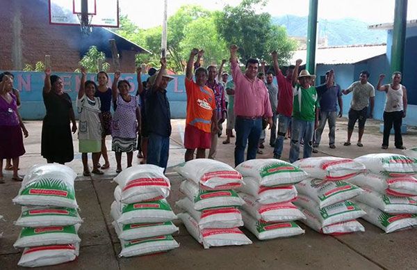 Cien campesinos de Quechultenango reciben fertilizantes 