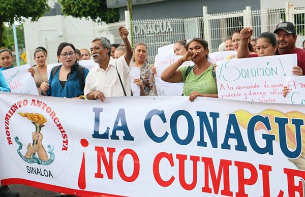 Incumplimientos de CONAGUA moviliza a sinaloenses en exigencia de mejoras al servicio