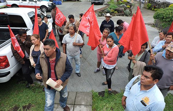 Exigen intervención de Protección Civil estatal en construcción del mercado municipal de Totolapan 