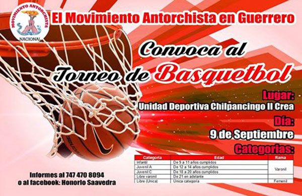 Listos 24 equipos participantes del 1er Torneo Estatal de Basquetbol