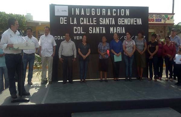 Logra Antorcha pavimentación en la colonia Santa María