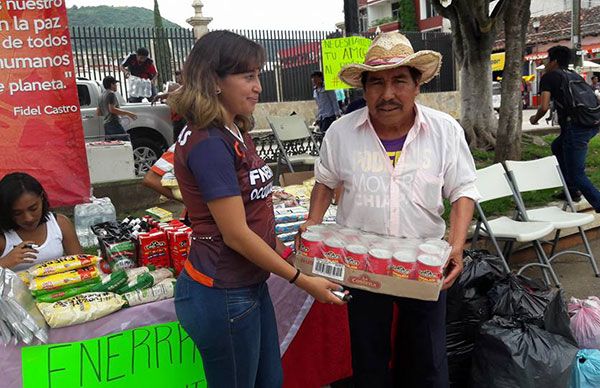  En Chiapas, Antorcha y FNERRR instalan centro de acopio