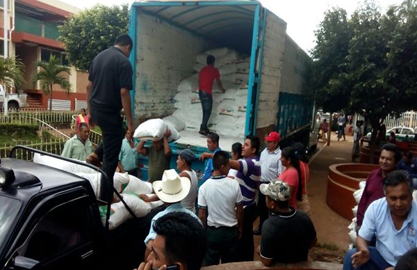 Campesinos de Soteapan logran insumos para el campo