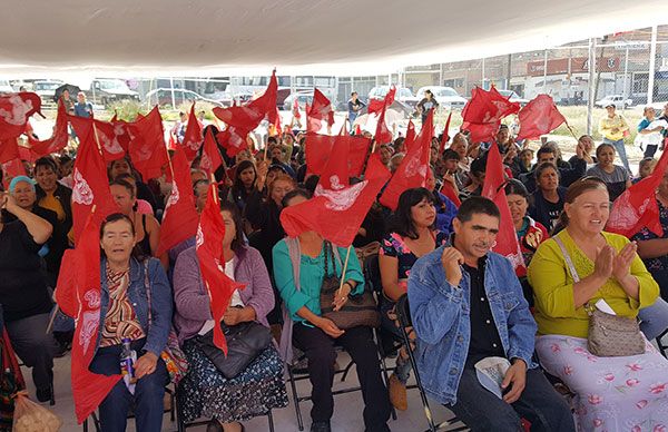 Se reúnen antorchistas de la capital Aguascalientes 