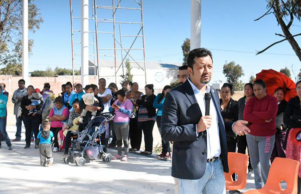 Verifican construcción de domo en telesecundaria de Cieneguitas  