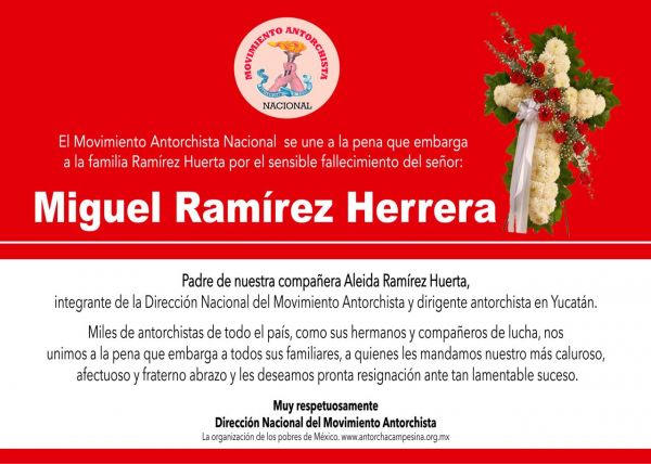 Esquela: Miguel Ramírez Herrera 