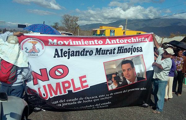 Oaxaqueños inician jornada de lucha ante respuesta negativa del gobernador Alejandro Murat