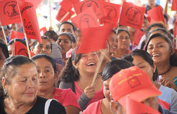 Celebran IV aniversario antorchistas de Calakmul