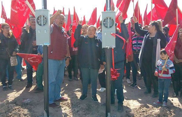    Inauguran obra de electrificación en Ejido Hermosillo