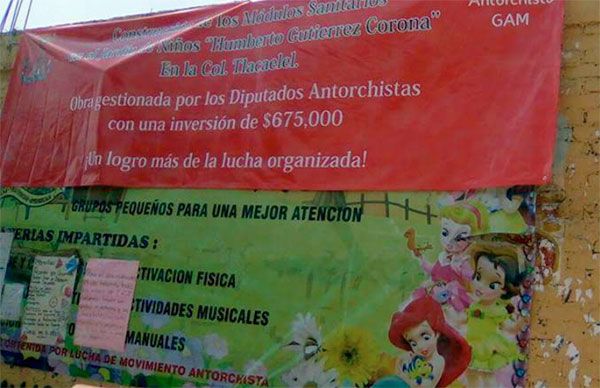 Construyen módulos sanitarios en el preescolar Humberto Gutiérrez Corona de GAM