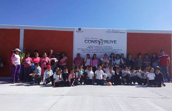 Entregan primera etapa de construcción de escuela en Lázaro Cárdenas 