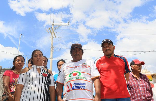 Logran electrificación para la colonia Trituradora de Chiapa de Corzo