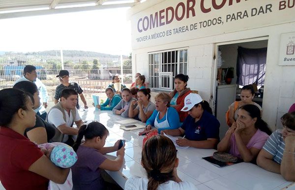 Ampliarán comedor comunitario en la Unión Antorchista